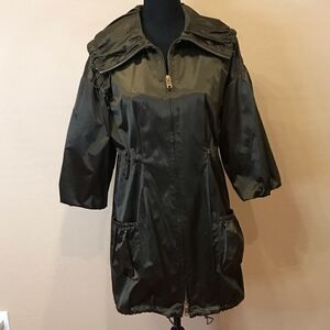 DKNY Emerald Green Medium Weight Jacket, Mid Length Size Small